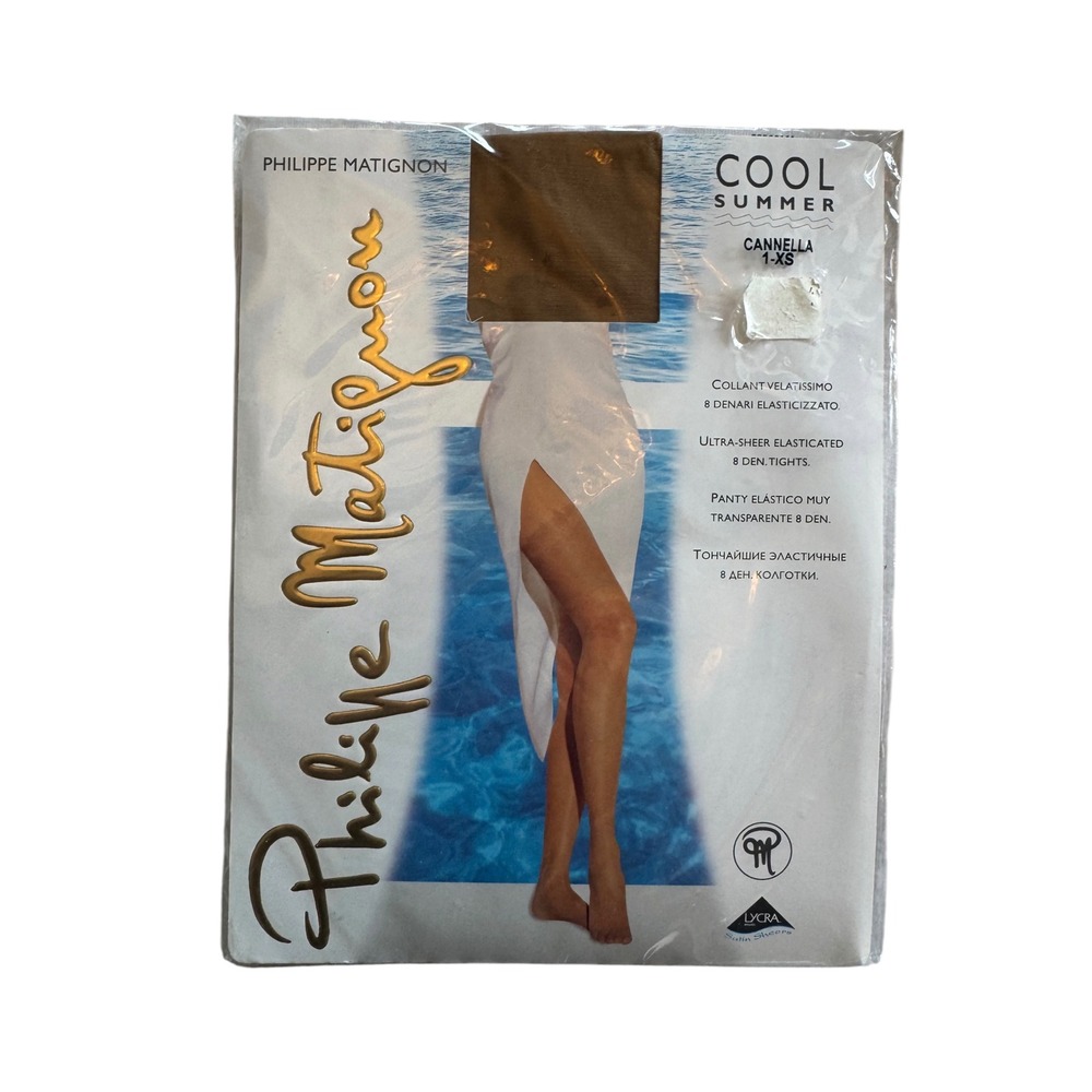 Philippe Matignon Cool Summer 8 Denier Ultra Sheer Tights Cannella Small